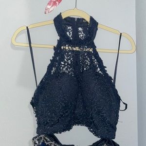 Elegant dress. Brand: Sequin hearts. Macy’s.